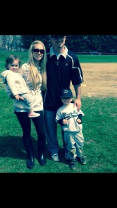 My son's first Tball game.